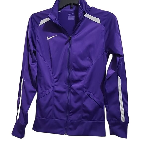 Nike Jacket Women's Full Zip Athletic Running Nike Purple Size XS W Pockets - Picture 1 of 8